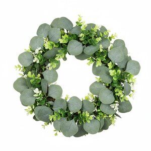 Faux Eucalyptus Wreath Base 12 Inch Greenery Candle Ring DIY Craft Supply